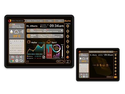 ACT+ | Dashboard | ACtivity | ios design illustration kixpandemix uidesign webdesign