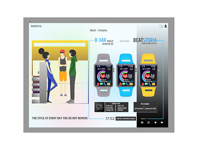 Beatstoria watch | 2 D Design | Framer Prototyping