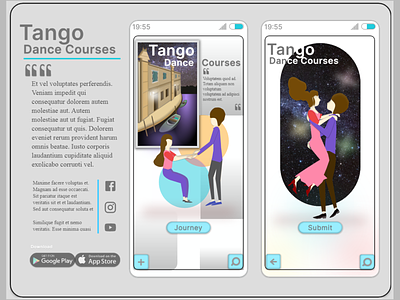 tango dance courses | Illustrtion | ui grahicdesign illustration indonesia uidesign