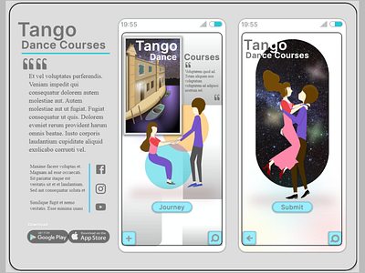 tango dance courses | Illustrtion | ui