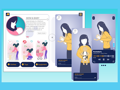 Mom & Baby | Web Design | UI | Illustration illustration indonesia uidesign webdesign