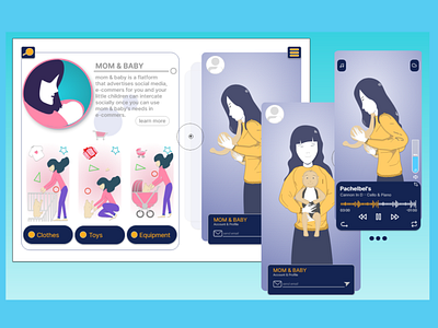 Mom & Baby | Web Design | UI | Illustration