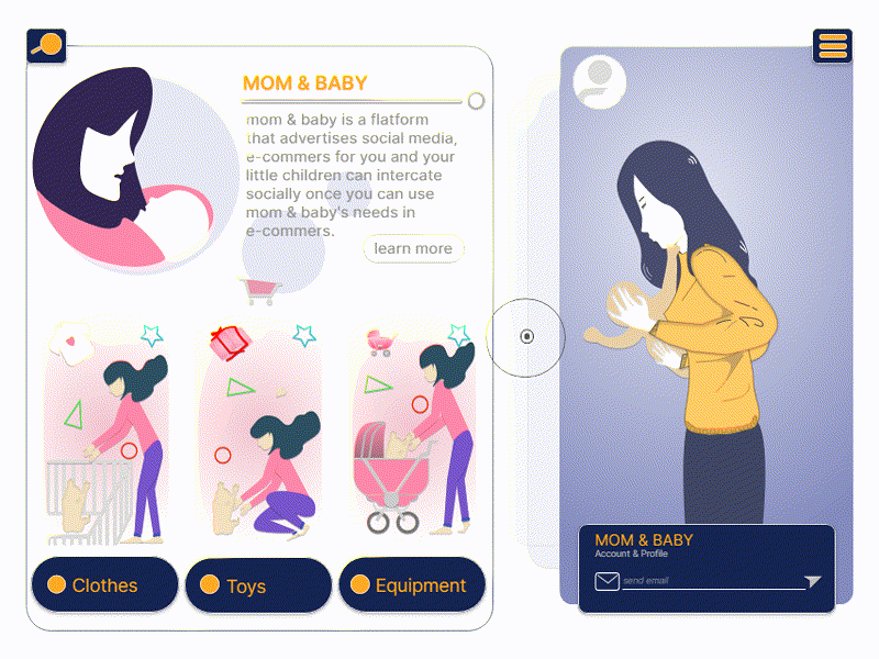 Mom & Baby | Web Design |Illustration illustration indonesia uidesign