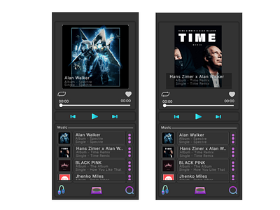 music 4.5 | Time Hans x Alan design kixpandemix uidesign