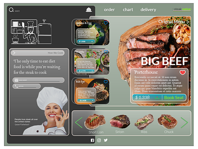 steak nation | UI Design design steak uidesign webdesign