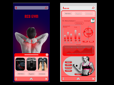 Red Gym Apps | UI Design