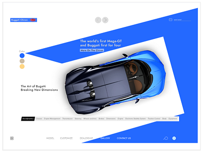 Buggati Supercars | UI Design branding design supercars uidesign webdesign