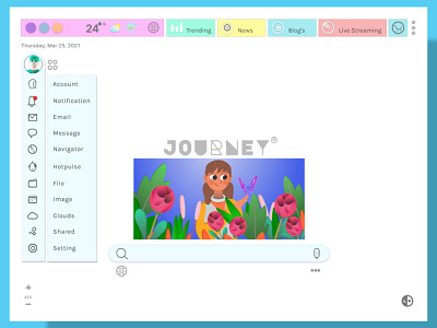 Journey Search Engine | UI Design | Light Mode |Illustation illustration lightmode plants searchengineoptimization uidesign