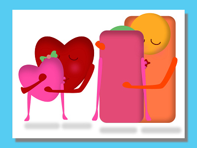 Love & Mobile design illustration