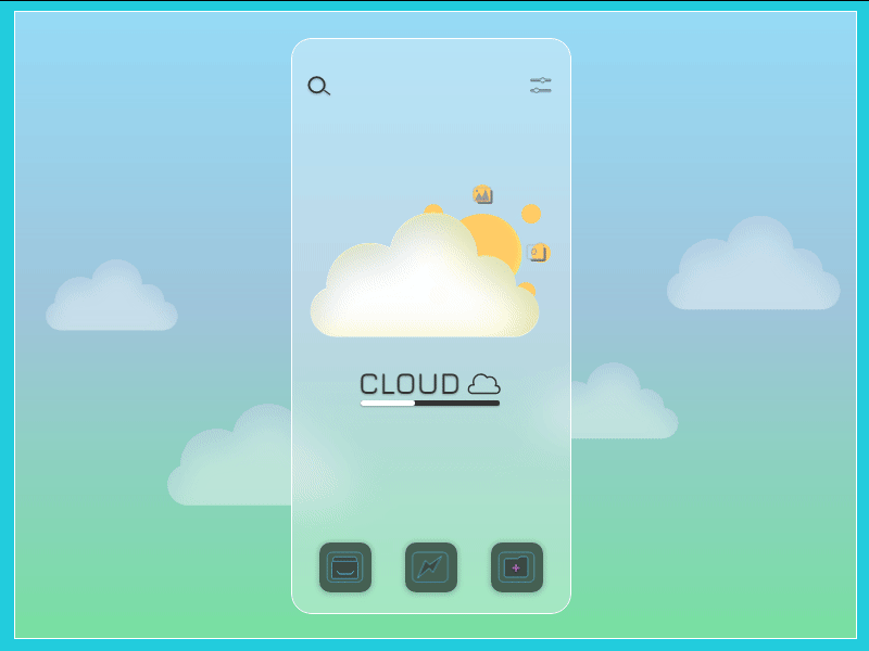 Cloud App in Gif  | Icon Folder