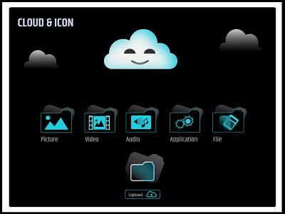 Cloud & Icon cloud icons illustration uidesign