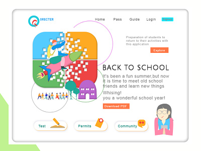 Back To School | Explore Education apps backtoschool illustraion uidesign