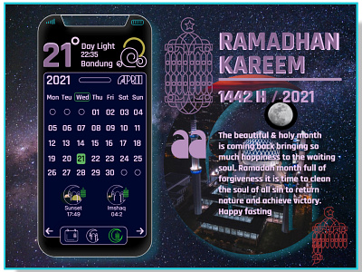 Ramadhan Kareem | Calendar Custome calendar ui custome design illustration ramadhan uidesign