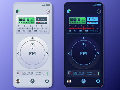 Radio Apps - Neumorph Style illustration neumorphism radio app uidesign