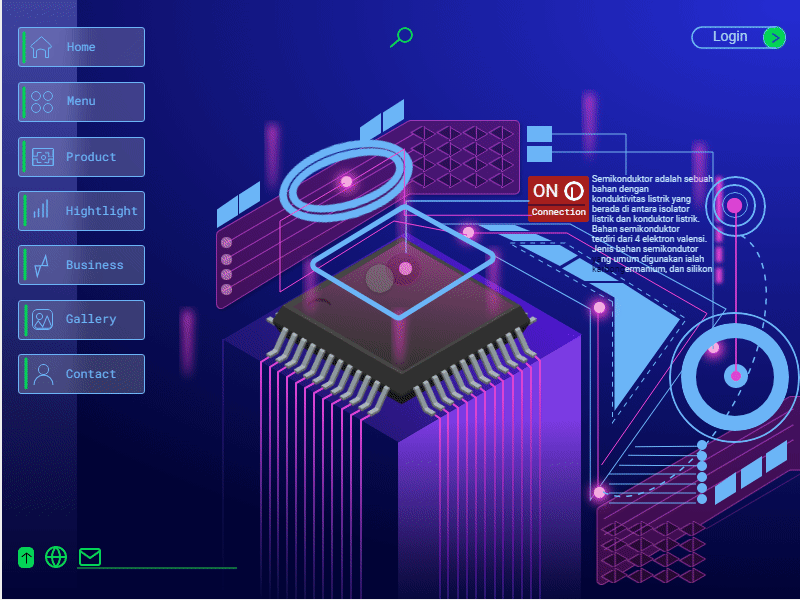 semiconductor home page illustration uidesign webdesign