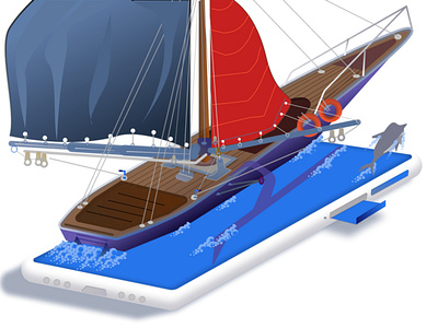 Boat Illustration animation graphic design ill illustration