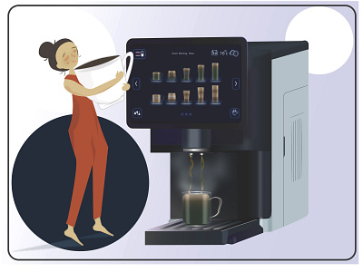 Personal Coffee Machine 3d automachine barista coffee conceptdesign design designproduct illustration uidesign