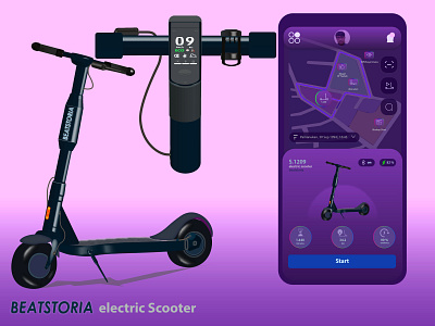 beatstoria electric Scooter - Prototype & UI Design