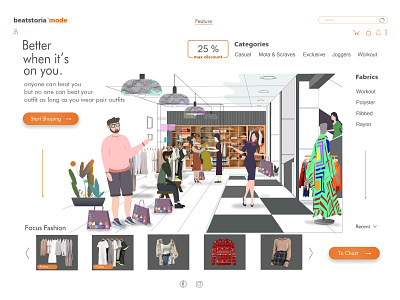 Amazing Illustration Store Online Themes For UI Design Fashion