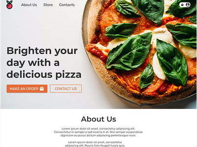 Pizza Website branding design food graphic design landing page landing page design landingpage pizza ui web web design