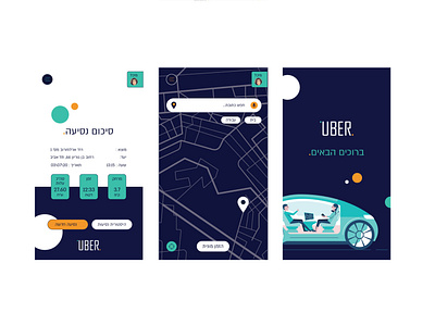 App design - hebrew app future hebrew modern order taxi ui