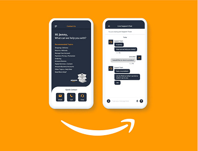 Contact Us amazon concept design contact us dailyui design live chat uichallenge uidesign uxui