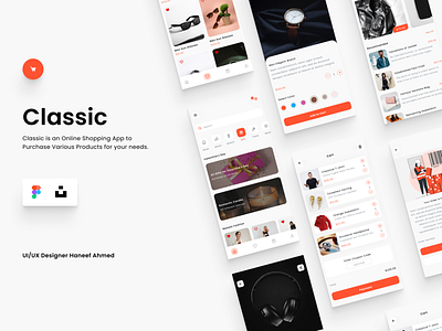 Classic- Online Shopping App app branding design typography ui ux