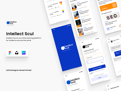 Intellect Scul- Online Mobile App Design app branding design logo ui ux