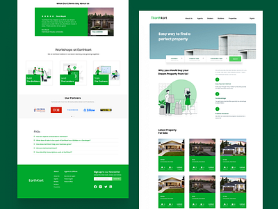 Earthkart- Landing Page best realestate landing page branding design landing page poppins realestate typography ui ux website wordpress