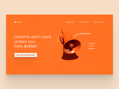 IdeaBox- Landing Page design landing page ui website websitedesign
