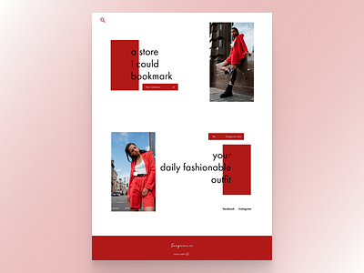 Fashion Clothing- Landing Page branding landing page typography