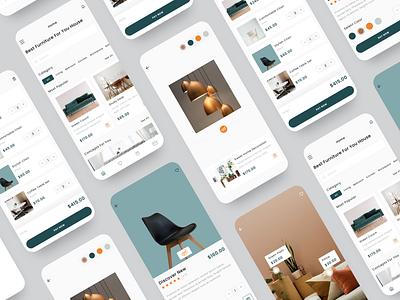 Furniture App Ui Design app branding design typography ui ux