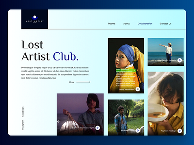 Lost Artist- Creative Landing Page design landing landing page ui website