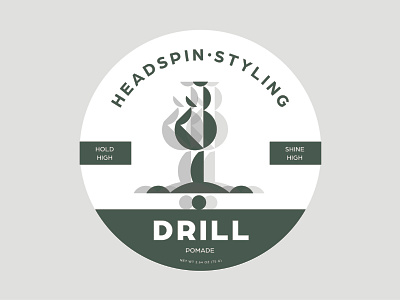 Headspin Styling - Drill branding concept design flat graphic design icon icon set iconset logo logodesign minimal package design packaging