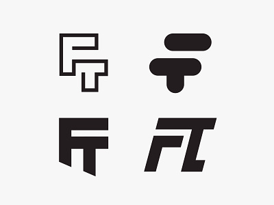 FT - Monogram Logo clean concept design flat ft graphic design icon letters line work logo logo mark minimal monogram simple typemark