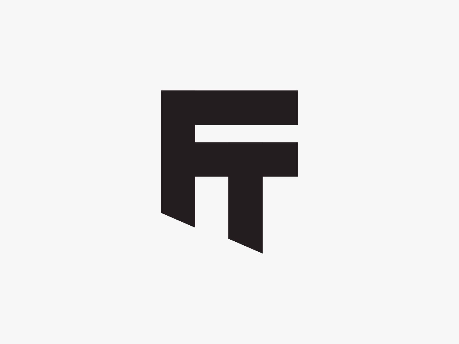 Premium Vector | Letter ft logo design. ft logotype symbol