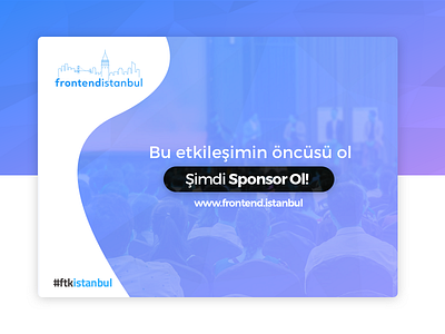 Front-end İstanbul Call for Sponsors call to action call to action landing minimal minimal landing sponsor ui vibrant