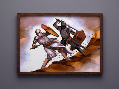 "The Battle" Art Commission art character design digital art digital painting illustration procreate
