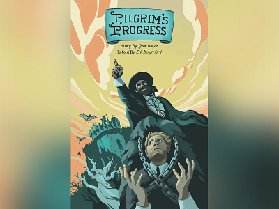 Pilgrim's Progress: Issue #1 Cover Art character design comic comics design digital painting graphic novel hand lettering illustration logo procreate word mark