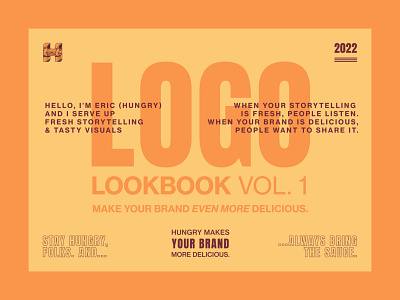 Hungry Makes Logo Lookbook Volume 1 (Cover) branding graphic design identity illustration logo design