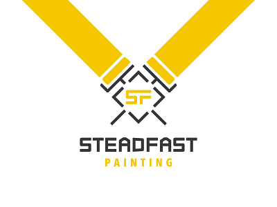 Steadfast Painting branding custom font graphic design logo design typography