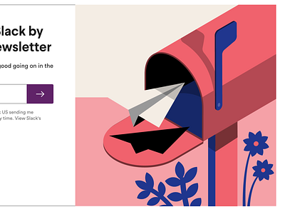 Slack Newsletter Module design flat illustration illustrator minimal vector web