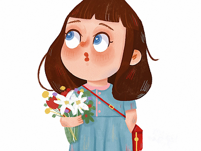 I really love flowers character design flower girl