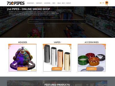 710 Pipes Online Smoke Shop online shop online store seo site design ui design ux