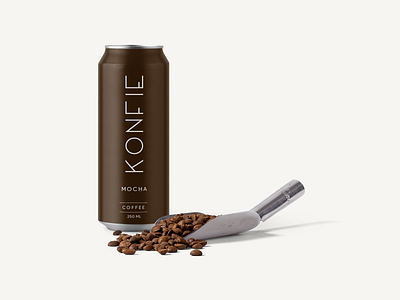 KONFIE Coffee Branding beverage brand brand design branding clean coffee coffee bean coffee brand cold design food illustration minimal minimalism minimalist design packaging product product design simple typogaphy