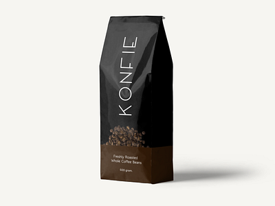 KONFIE Coffee Beans pt.2 beverage brand brand design branding clean coffee coffee bean coffee brand cold design food minimalism product