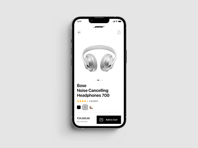 Bose Store concept pt.3 app bose bose headphones brand clean design earphones headphones interface iphone minimal pure ui ui design ux