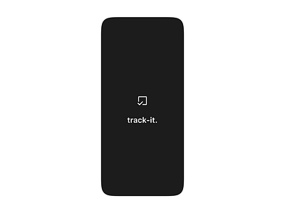 track-it: splash screen app app concept black and white brand branding clean design habit tracker habits minimal minimal design minimalism minimalist modern design splash screen tracker tracking ui ui design ux