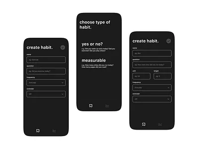 track-it: create new habit activity android app brand clean concept create habit design habit habit tracker habit tracking app habits minimal productive productivity task management tracker tracking app ui uiux