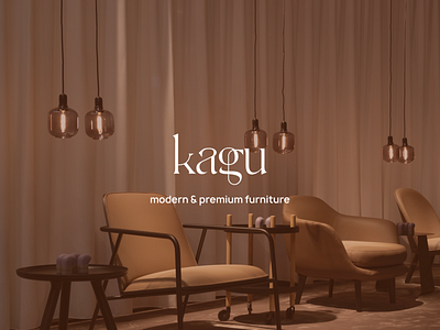 kagu: furniture branding brand brand identity branding branding design chair clean design font type furniture identity logo logo design logotype marketing minimal print sofa